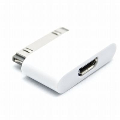 Добави още лукс Джаджи Адаптер Micro USB към Apple iPhone 4 / Apple iPhone 4s бял